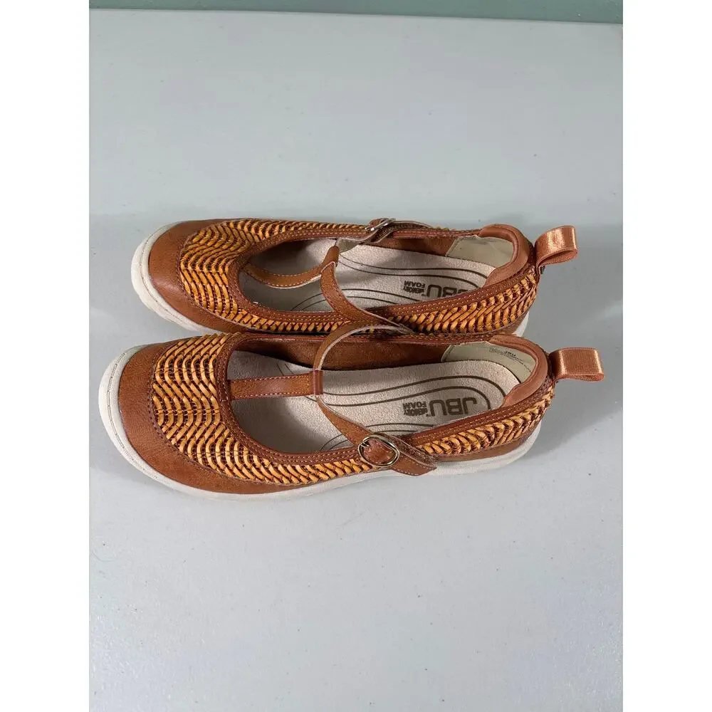 JBU Summer Casual T-Strap Mary Jane Shoes Womens Size 7.5M Comfort Walking Daily